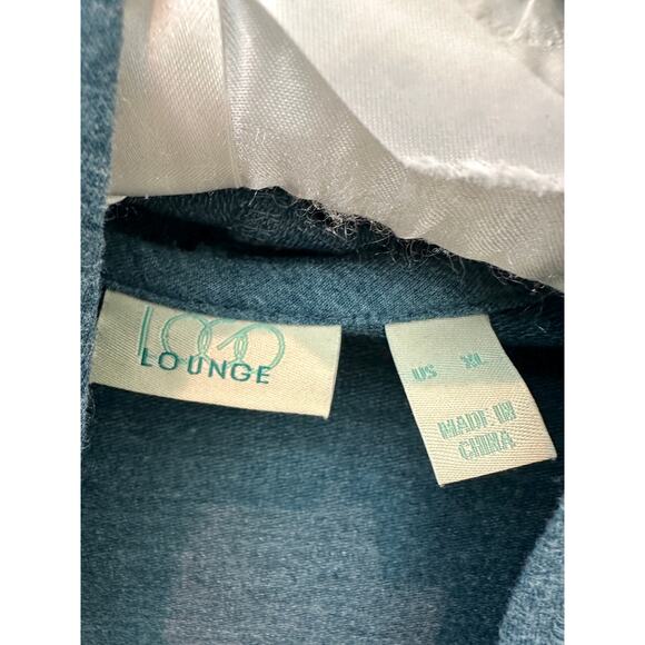 LOGO LORI GOLDSTEIN | Blue Lounge Athleisure Soft Long Length Open Cardigan |XL - Picture 6 of 8